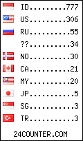 visitors by country counter
