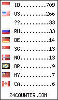 visitors by country counter