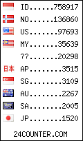 visitors by country counter