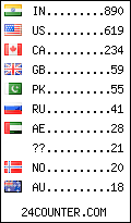 visitors by country counter