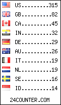 visitors by country counter