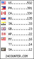 visitors by country counter