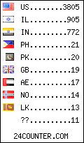 visitors by country counter