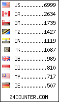 visitors by country counter