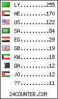 visitors by country counter
