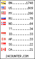 visitors by country counter