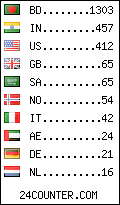 visitors by country counter