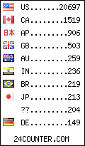 visitors by country counter