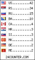 visitors by country counter