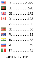 visitors by country counter