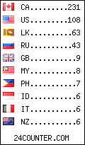visitors by country counter