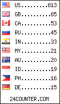 visitors by country counter