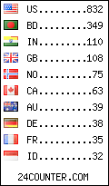 visitors by country counter