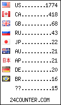 visitors by country counter