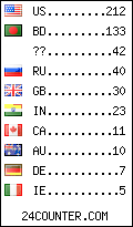 visitors by country counter