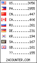 visitors by country counter