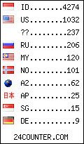 visitors by country counter