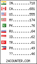visitors by country counter