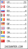 visitors by country counter