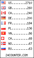 visitors by country counter