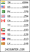 visitors by country counter
