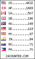 visitors by country counter