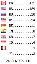 visitors by country counter