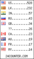 visitors by country counter