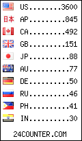 visitors by country counter