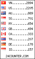 visitors by country counter