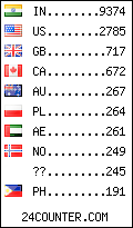 visitors by country counter