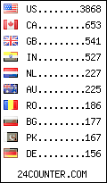 visitors by country counter