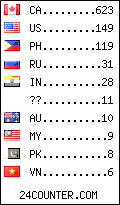 visitors by country counter