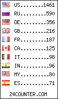 visitors by country counter