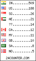 visitors by country counter