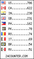 visitors by country counter