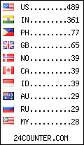 visitors by country counter