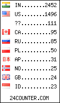 visitors by country counter