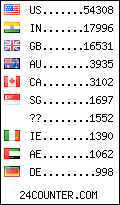visitors by country counter