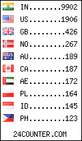 visitors by country counter