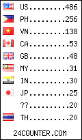 visitors by country counter