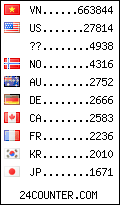 visitors by country counter