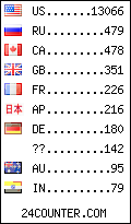 visitors by country counter