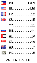 visitors by country counter