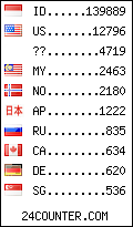 visitors by country counter