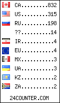 visitors by country counter