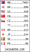 visitors by country counter