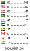 visitors by country counter