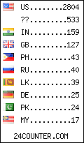 visitors by country counter