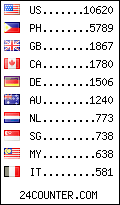 visitors by country counter